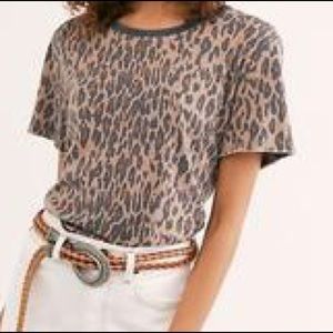 Free People “Tourist Tee” in leopard
